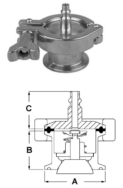 # SANB45AB-R300 - Ball Check Valves Quick Disconnect - 316L Stainless Steel - 3 in.