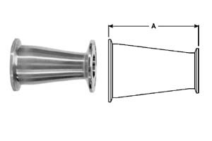 # SANB3114MP-R20075 - Clamp Concentric Reducers - 316L Stainless Steel - 2 in. x 3/4 in.