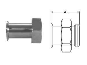 Clamp x Plain Bevel Seat Adapters with Hex Nut