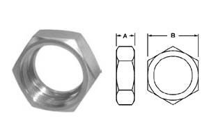 # SAN13H-G250 - Hex Union Nuts - 304 Stainless Steel - 2-1/2 in.