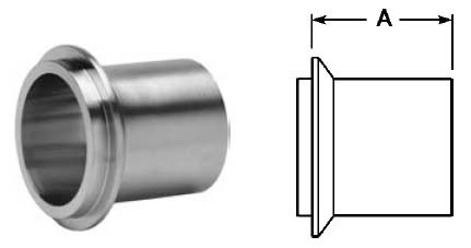 # SAN14WLI-G150 - Male I-Line Long Weld Ferrules - 1-1/2 in.