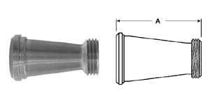 # SANB3115F-G300250 - Plain Bevel Seat x Threaded Bevel Seat Concentric Reducers - 304 Stainless Steel - 3 in. x 2-1/2 in.