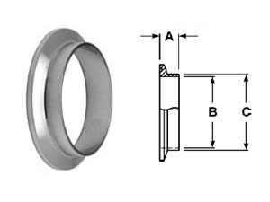 # SAN14WMP-R300 - Short Weld Ferrules - 316L Stainless Steel - 3 in.