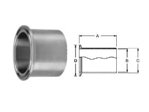 # SAN14WLMP-R300 - Tank Weld Ferrules (Light Duty) - 316L Stainless Steel - 3 in.
