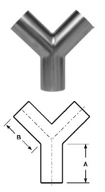# SANB28W-R400U - Tube OD Weld Y - 316L Stainless Steel - 4 in.