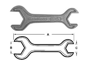 # SAN25H-200150 - Two Sided Aluminum Hex Wrenches - Aluminum - 2 in. x 1-1/2 in.