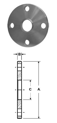 # SANB38SL-R300 - Unpolished Weld Flanges - 316L Stainless Steel - 3 in.