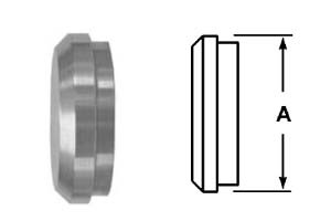 # SAN16A-G100 - Plain Bevel Seat Solid End Caps - 304 Stainless Steel - 1 in.