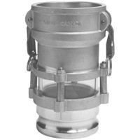 # DIX3543CA - In-Line Sight Glass for Bulk Transfer - Coupler x Adapter - 4 in. x 3 in.