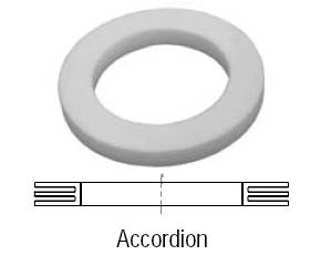 # DIX100GTFACC - Accordion Teflon Cam and Groove Gasket - Silicone - 1 in.