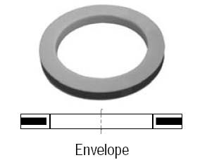 # DIX600-G-TF - Envelope Teflon Cam and Groove Gasket - Buna Filler - 6 in.