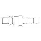 # 210-17 - 210 Series 1/4 in. - Hose Stem (Require Hose Clamps) - Plug - 3/8 in.