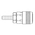 # 210-3603 - 210 Series 1/4 in. - Hose Stem (Require Hose Clamps) - Automatic Socket - Brass Body / Steel Sleeve - 1/4 in.