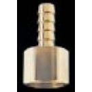 F36 - Barbed Insert Fitting - Female (Solid) - Pipe Thread x Hose ID: 1/4 NPT x 1/4