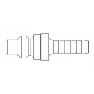 # O-17 - O60 Series 1/4 in. - Hose Stem (Require Hose Clamps) - Plug - 3/8 in.