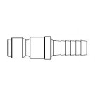 # TF48 - TF4 Series 3/8 in. - Hose Stem (Require Hose Clamps) - Plug - 3/8 in.
