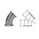 # SANB2KMP-G150 - 45 Degree Clamp Elbows - 304 Stainless Steel - 1-1/2 in.