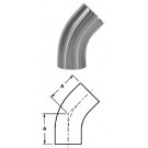 # SANB2KS-G150U - 45 Degree Unpolished Weld Elbows with Tangent - 304 Stainless Steel - 1-1/2 in.