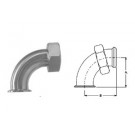# SANB2FMP-14-G200 - 90 Degree Clamp by Plain Bevel Seat with Hex Nut Elbows - 304 Stainless Steel - 2 in.