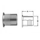 # SAN14MPHR-G100 - Rubber Hose Adapters - 304 Stainless Steel - Tube OD: 1 in. - Hose Size: 1 in.